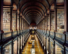 La Long Room del Trinity College.